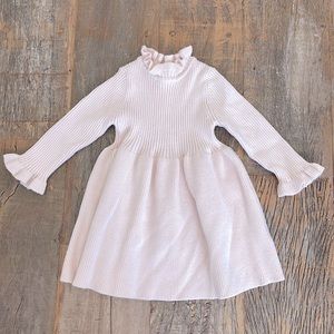 Soft peachy-cream color knit dress